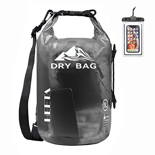 HEETA 5L Transparent Waterproof Dry Bag Backpack