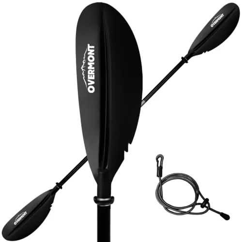Overmont 230cm Aluminum Kayak Paddle with Leash