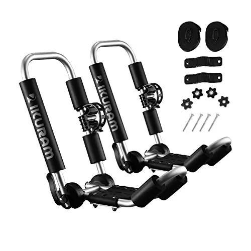 IKURAM R Aluminum J-Style Folding Kayak Roof Rack