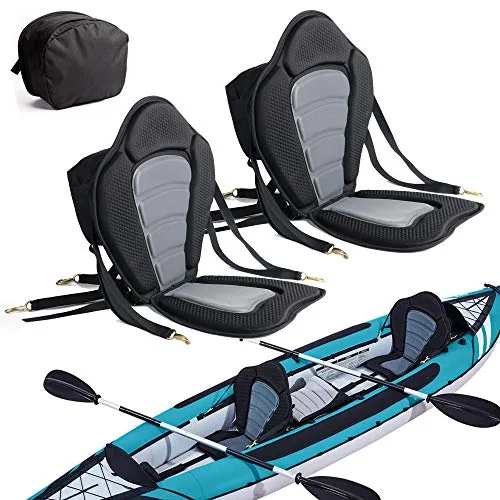 RELIANCER Deluxe Padded Kayak Seat 2-Pack with Storage Bag