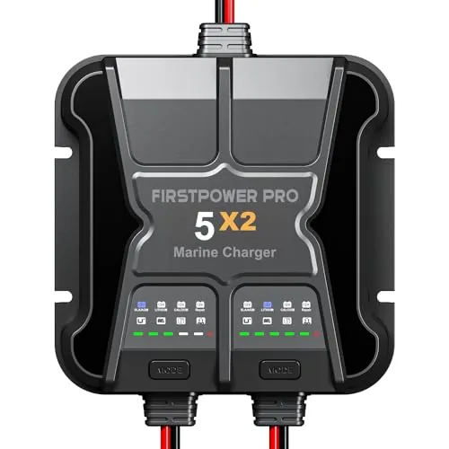 FirstPower Pro 2-Bank 10A Marine Charger IP68