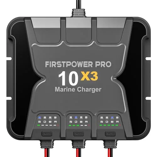 FirstPower Pro 3-Bank 30A Marine Charger 10A/Bank
