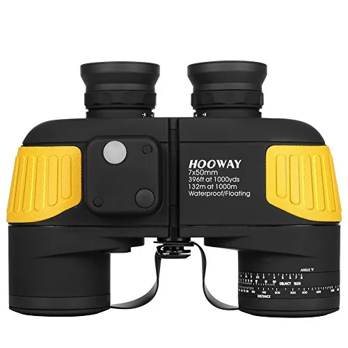 Hooway 7x50 Marine Binoculars with Compass and Rangefinder