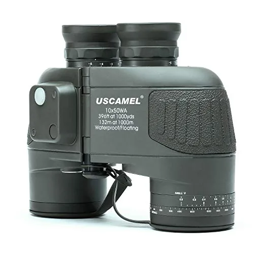USCAMEL 10x50 Marine Binoculars with Compass and Rangefinder