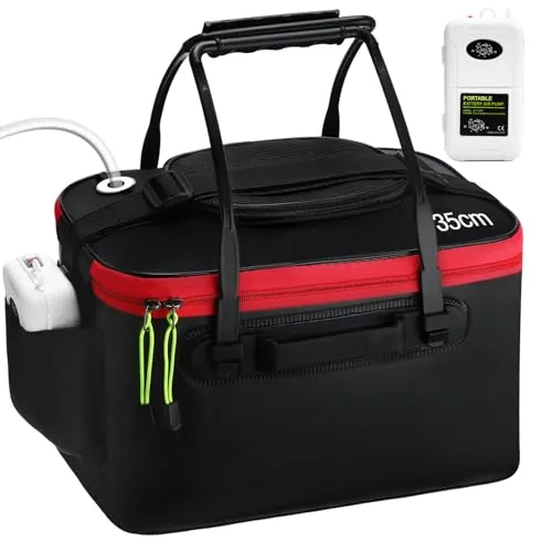 Cosblank 4-Gallon Foldable Fishing Bucket with Aerator