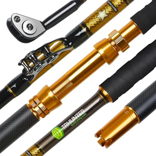 TRHUNTER 6ft Carbon Offshore Trolling Roller Rod