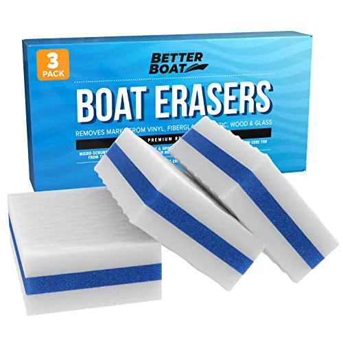 Better Boat Erasers 3-Pack Reinforced Cleaning Sponge