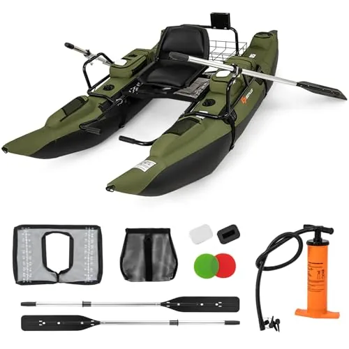 Goplus Inflatable Float Tube 400 LB Motor-Ready