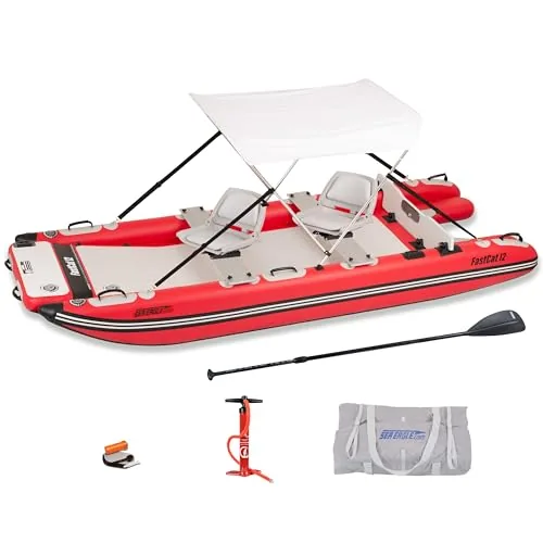 Sea Eagle FastCat12 Inflatable Catamaran with Canopy