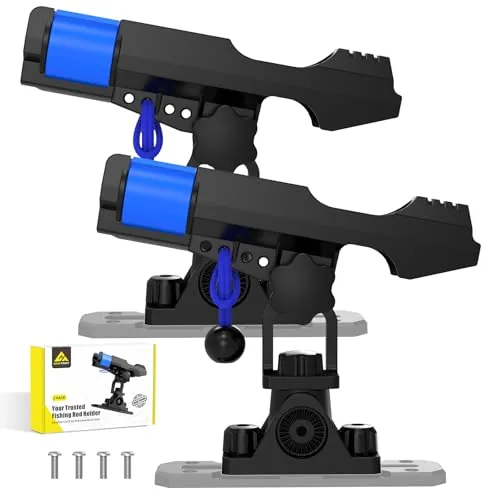 GearTrust Track Mount Rod Holder Dual-T Bolt Base