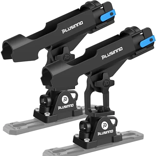 PLUSINNO 2-in-1 Kayak Rod Holder with 360° Rotation
