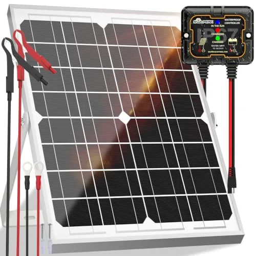 SOLPERK 20W 12V Solar Panel Kit with Controller