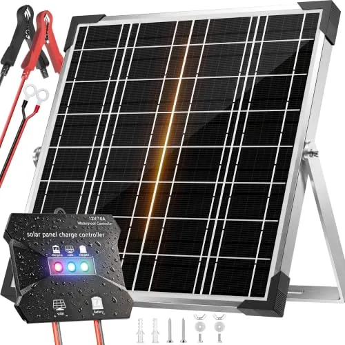 Voltset 20W 12V Solar Panel Trickle Charger Kit