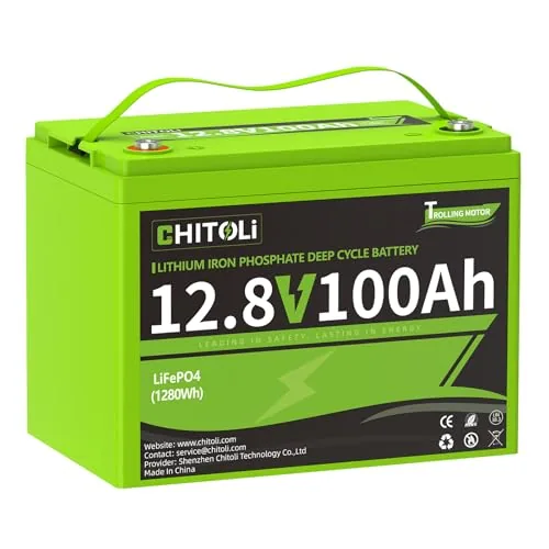 CHITOLI 12V 100Ah LiFePO4 Group 24 Deep Cycle Battery