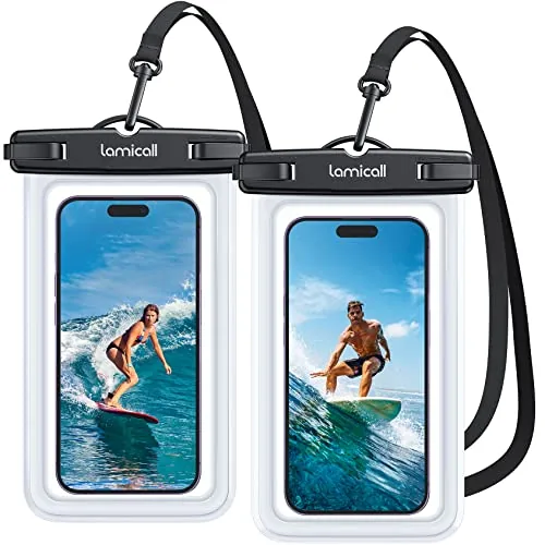 Lamicall IPX8 Waterproof Phone Pouch 2-Pack