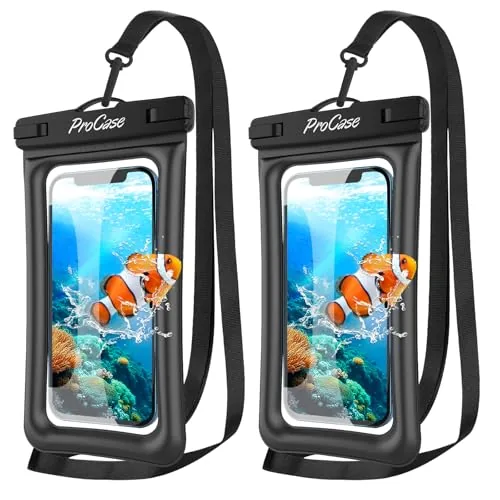 ProCase Floating Waterproof Phone Pouch IPX8 2-Pack